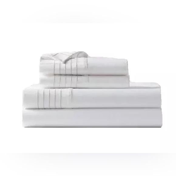 $215 NEW RALPH LAUREN HOME QUEEN FLAT SHEET 624 TC SATEEN HANDKERCHIEF PLATINUM